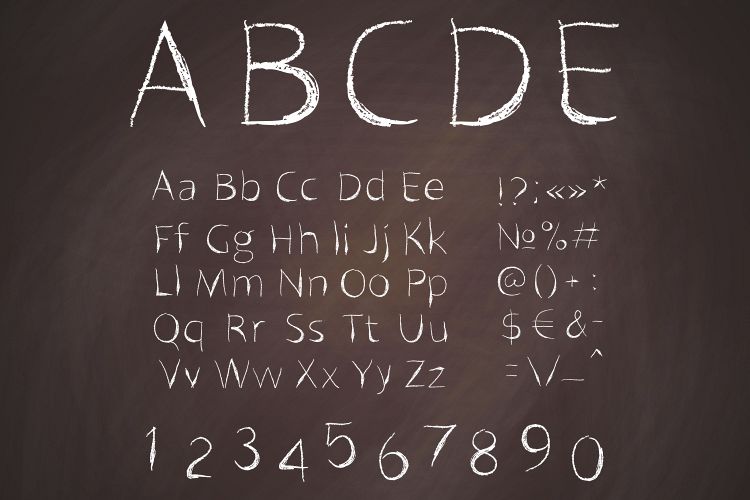 Chalk on blackboard example image 1