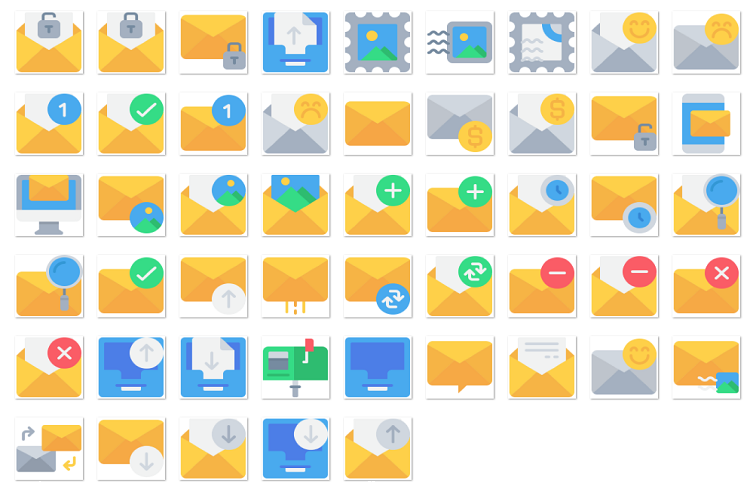 Message mail flat example image 1