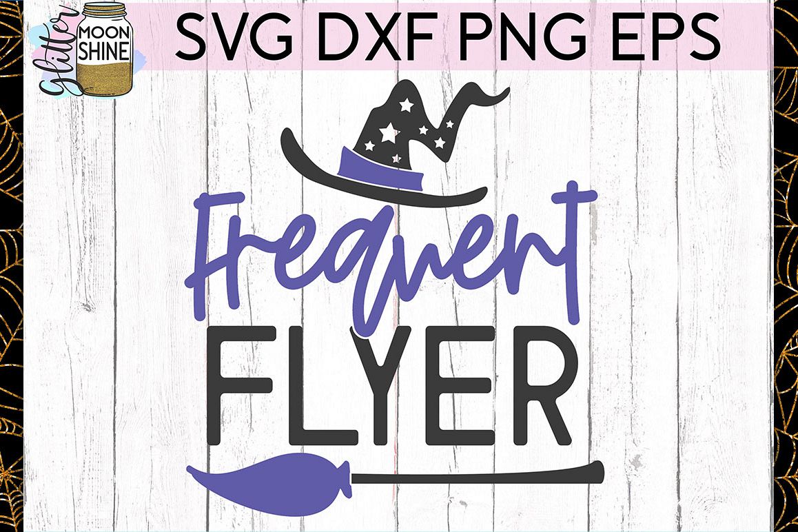Frequent Flyer SVG DXF PNG EPS Cutting Files example image 1