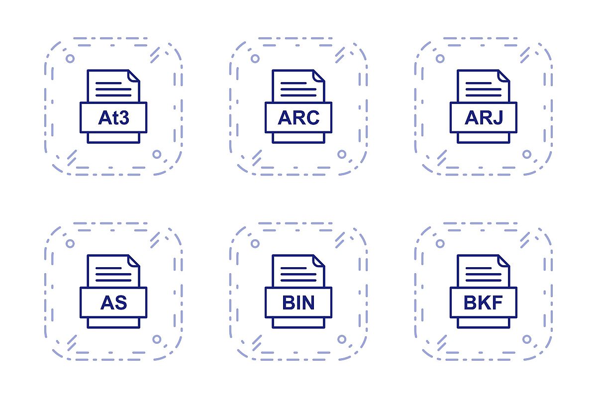 Set Of File Formats Icons example image 1