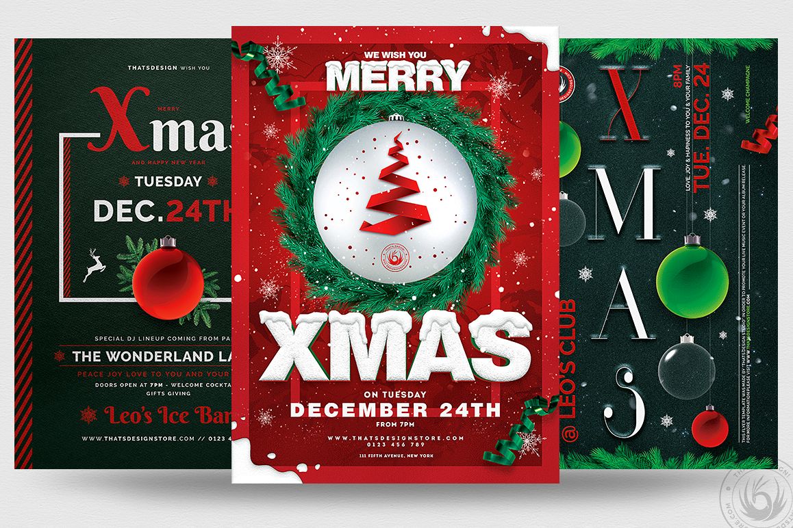 Christmas Eve Flyer Bundle V2 example image 1