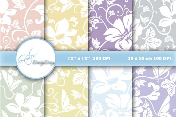 Digital papers Floral example image 1