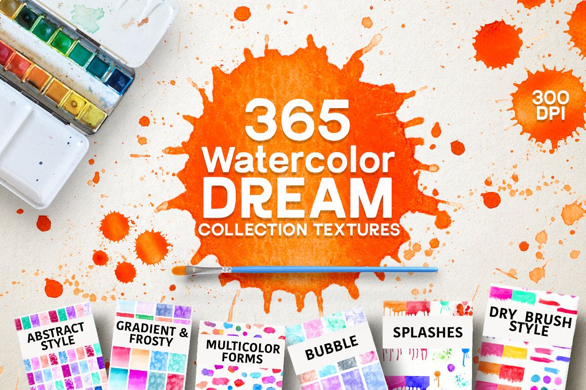 365 Watercolor Dream Textures example image 1