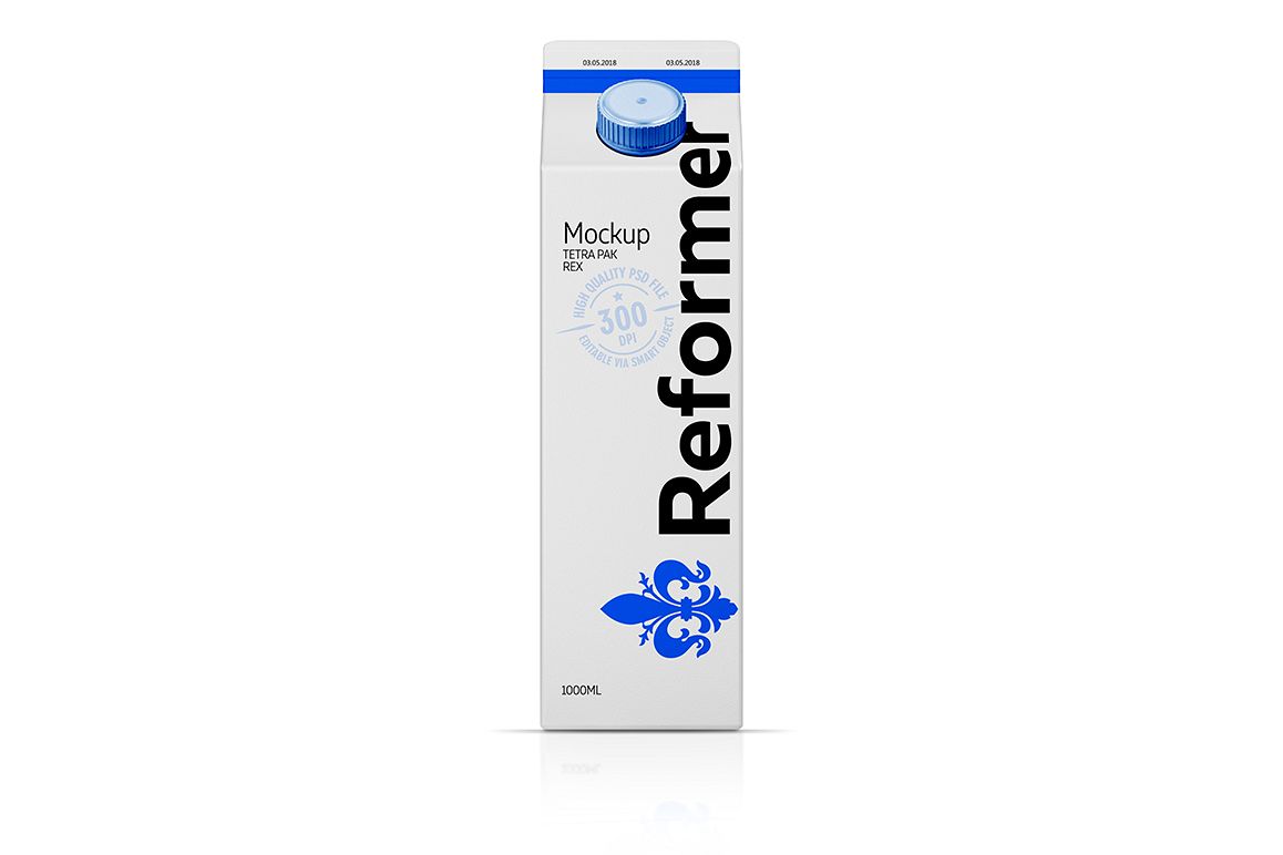 Mockup Package carton TETRA PAK REX 1000ML example image 1