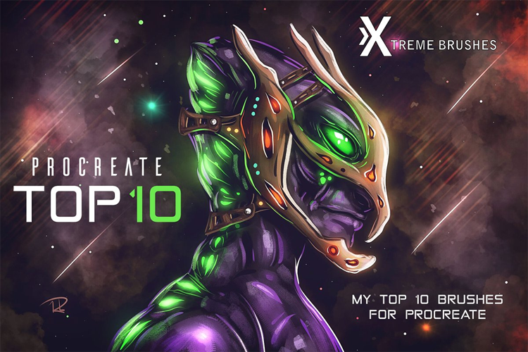 Top 10 Procreate Brushes example image 1