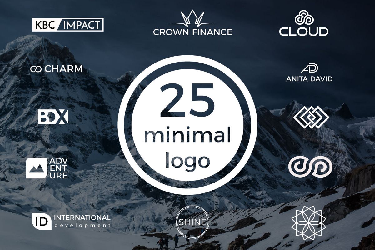25 minimal logos Bundle example image 1