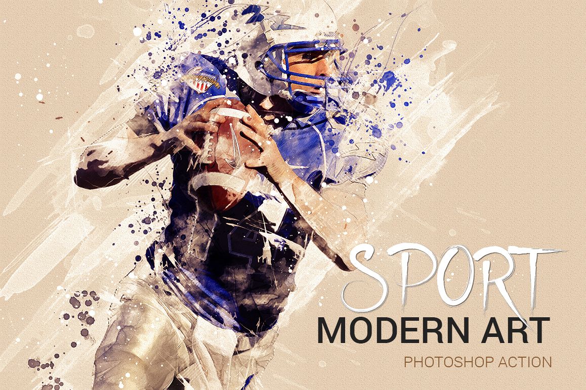 Sports Modern Art Photoshop Action example image 1