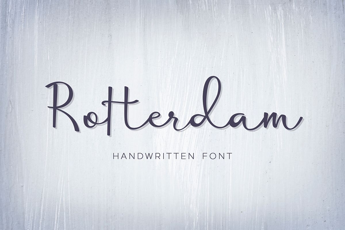 Rotterdam - handwritten calligraphy font example image 1