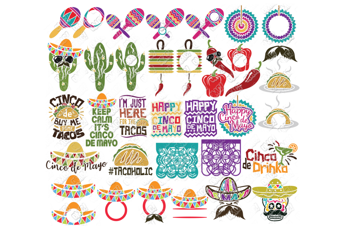 Cinco de Mayo SVG Files Bundle in SVG, DXF, PNG, EPS, JPEG example image 1