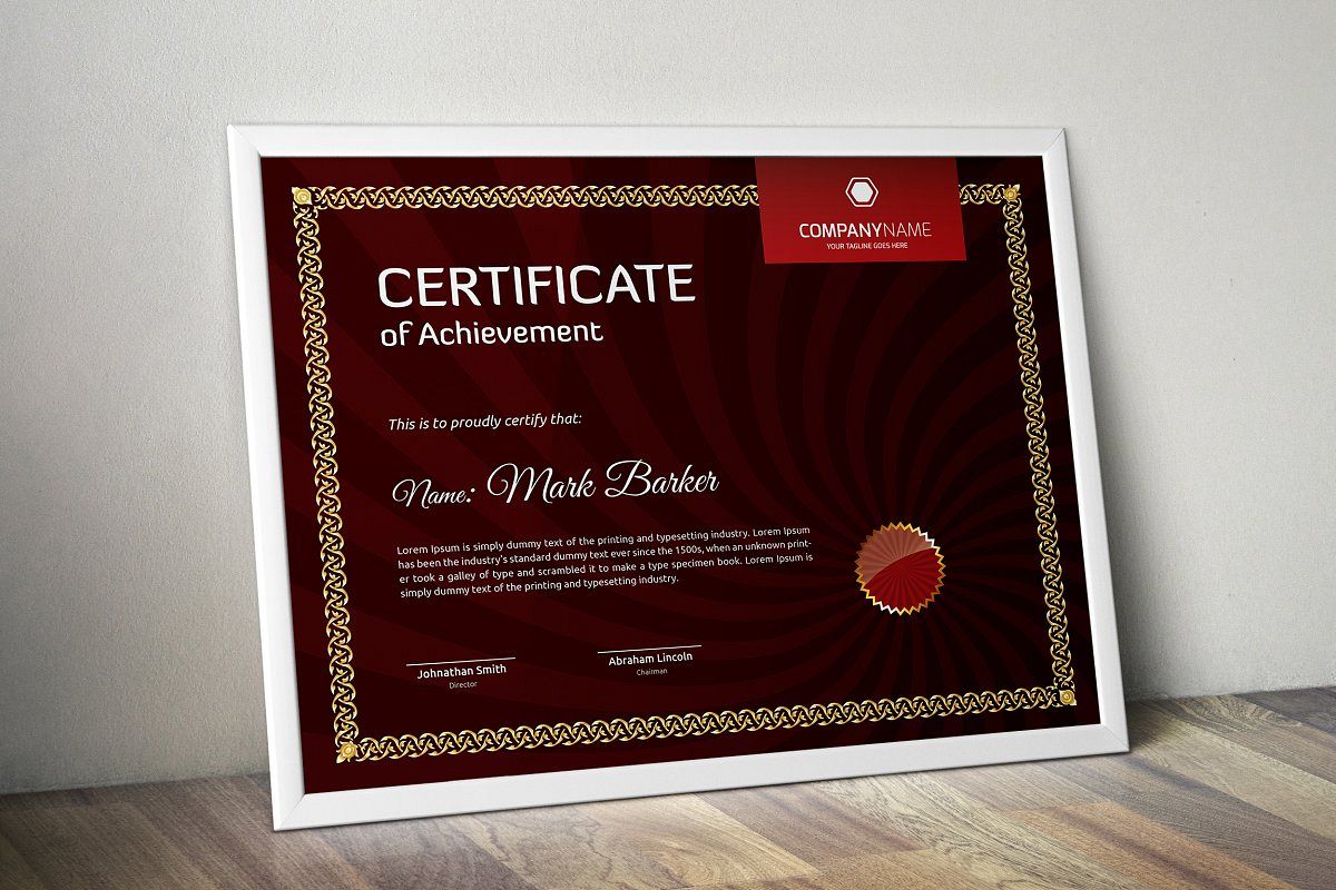 Certificate example image 1
