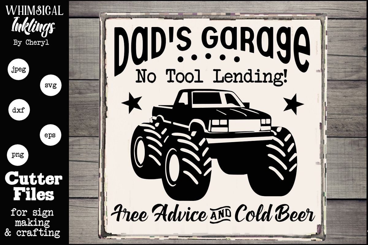 Download Dads Garage-Monster Truck-SVG (260222) | SVGs | Design Bundles