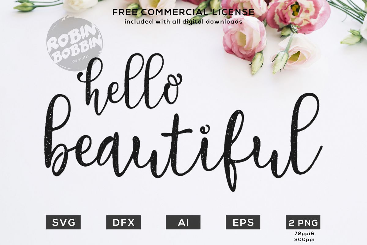 Hello Beautiful Design for T-Shirt, Hoodies, Mugs and more example image 1