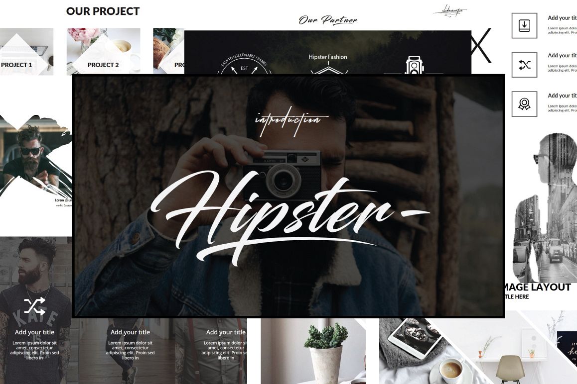 Hipster v.2 Keynote Template example image 1
