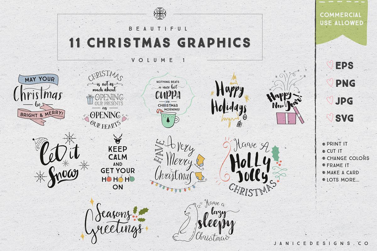 11 Christmas Graphics Vol. 1 example image 1