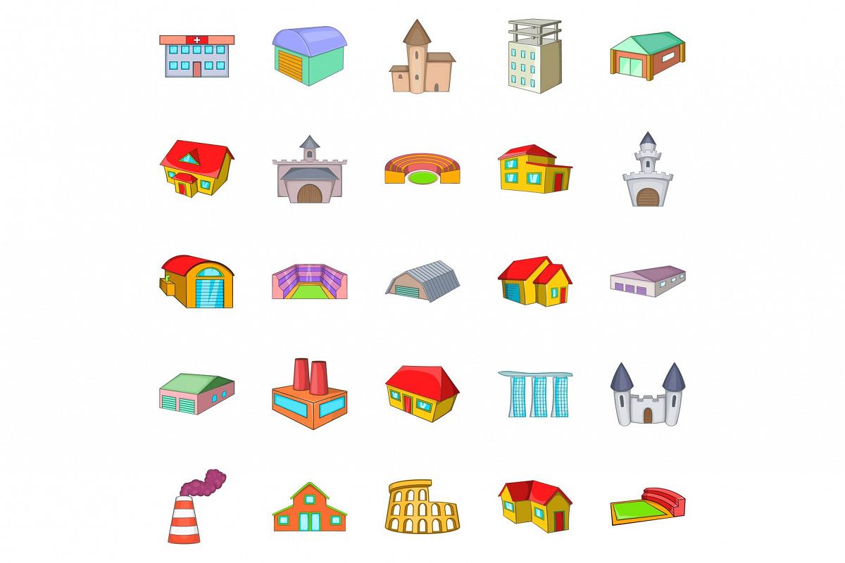 Installation icons set, cartoon style example image 1