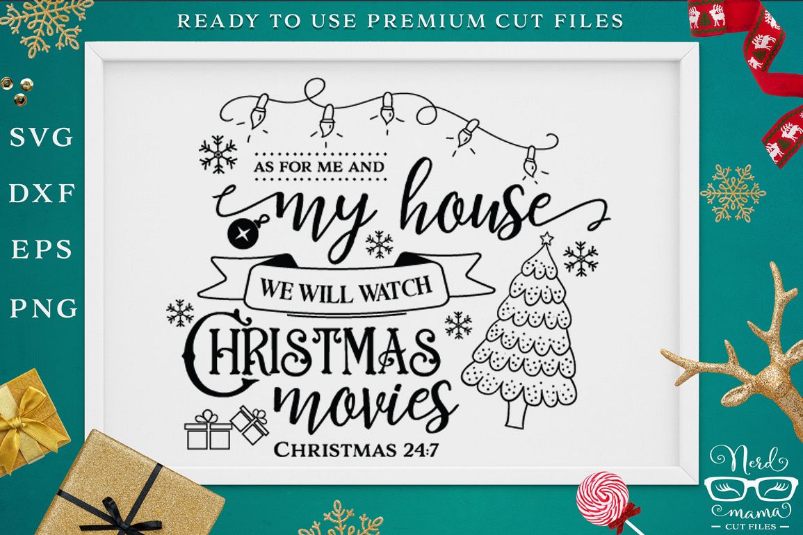 We will watch Christmas movies SVG Cut File example image 1