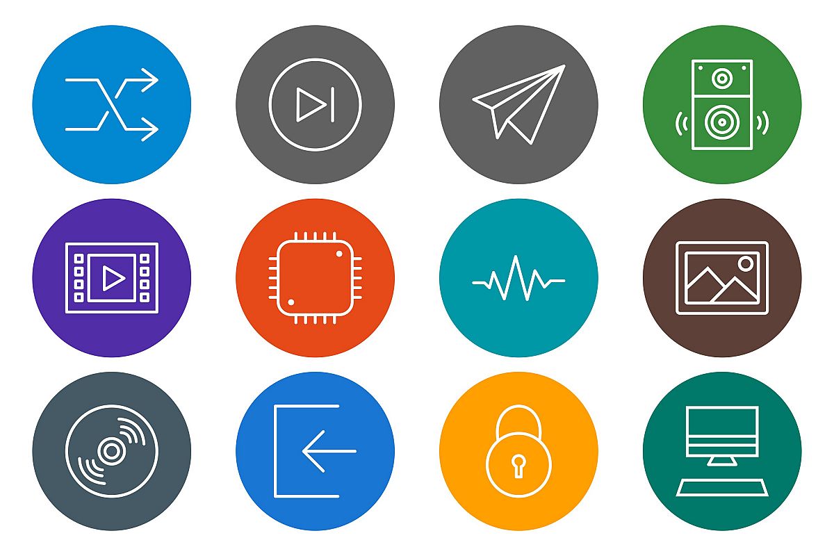 Set Of Multimedia Icons example image 1