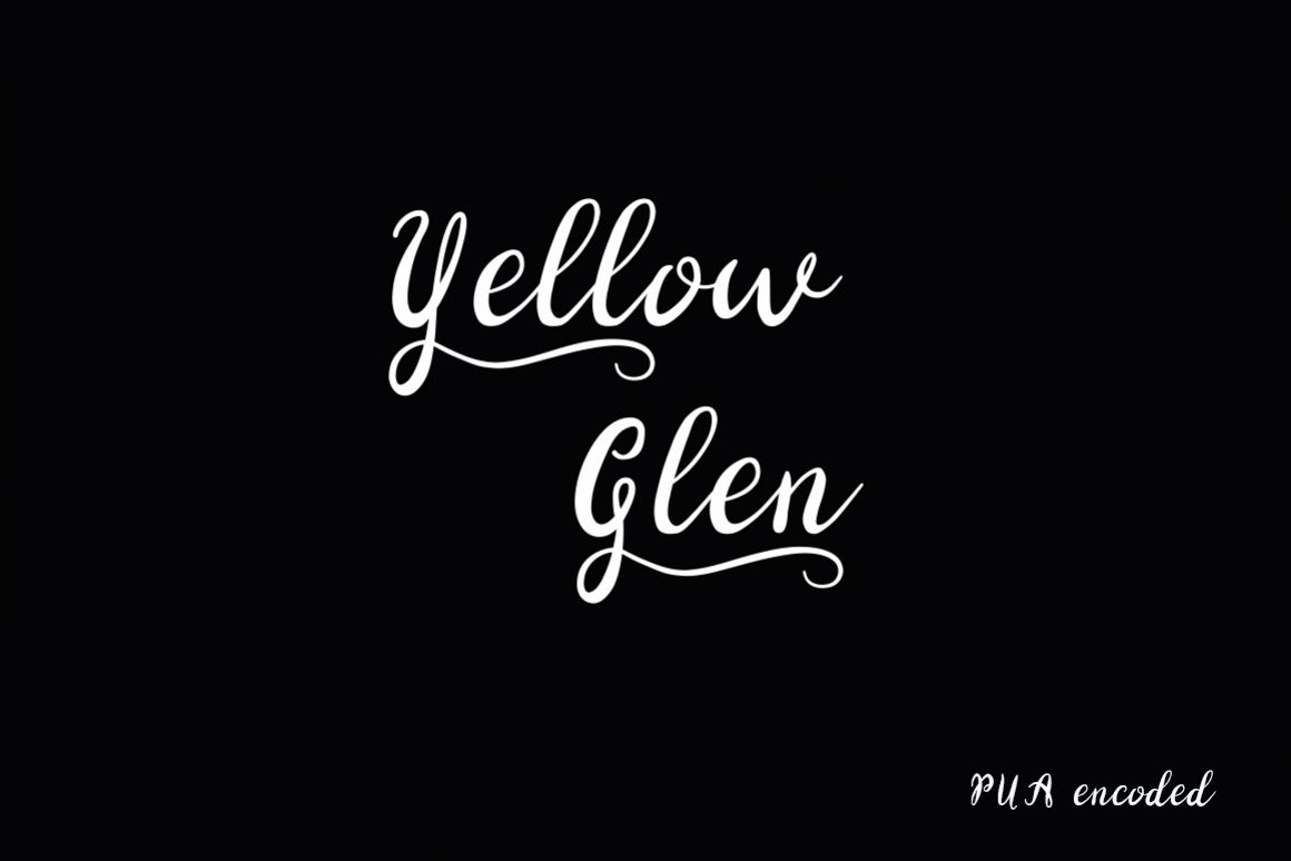 Yellow Glen Script Font example image 1