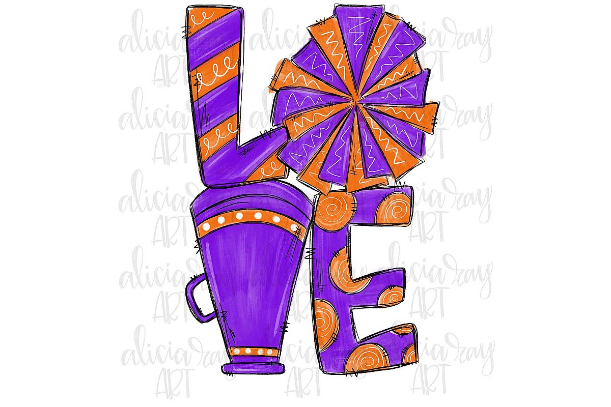 Cheer Love Powder Purple and Orange example image 1