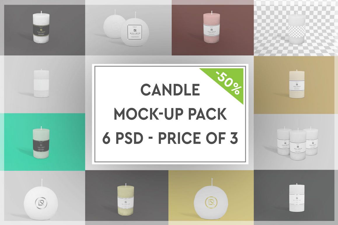 Candle Mock-up Pack #1 example image 1