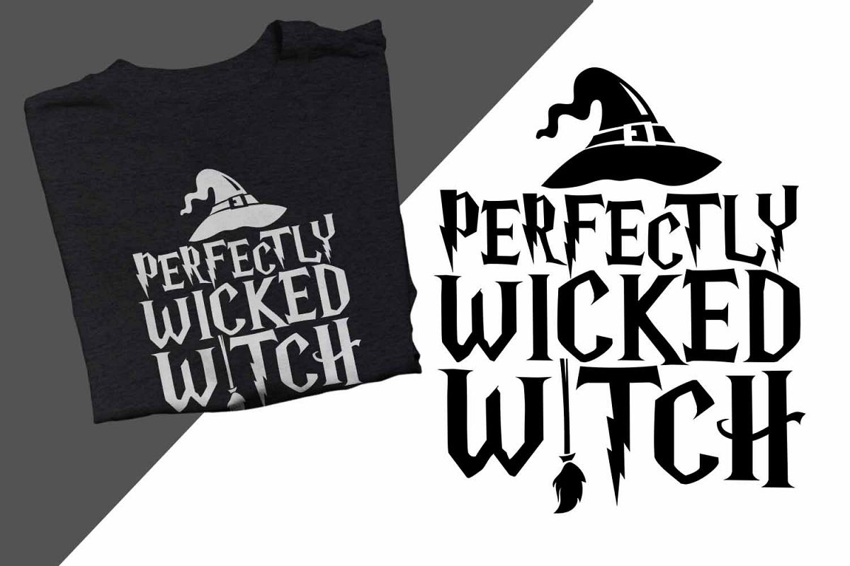 Perfectly Wicked Witch Halloween Printable example image 1