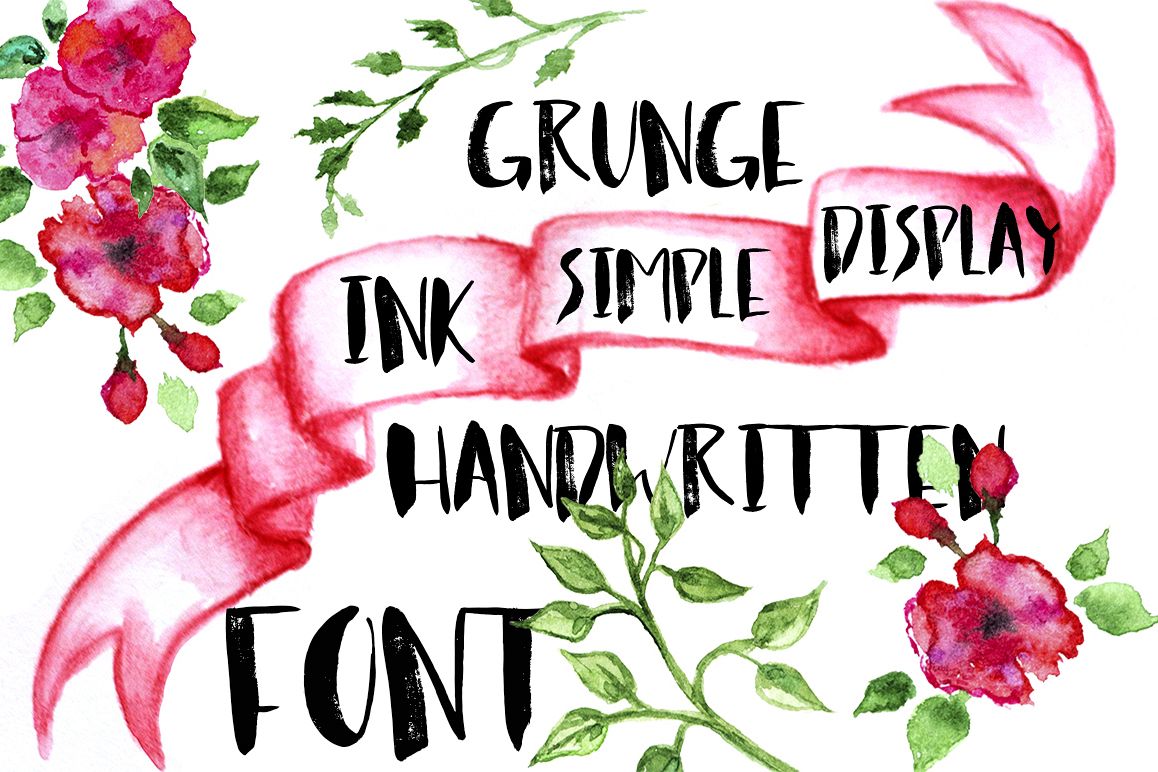 Simple ink font example image 1