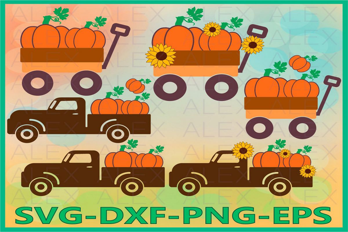 Pumpkin SVG, Truck Svg, Truck Pumpkin svg, Halloween svg example image 1