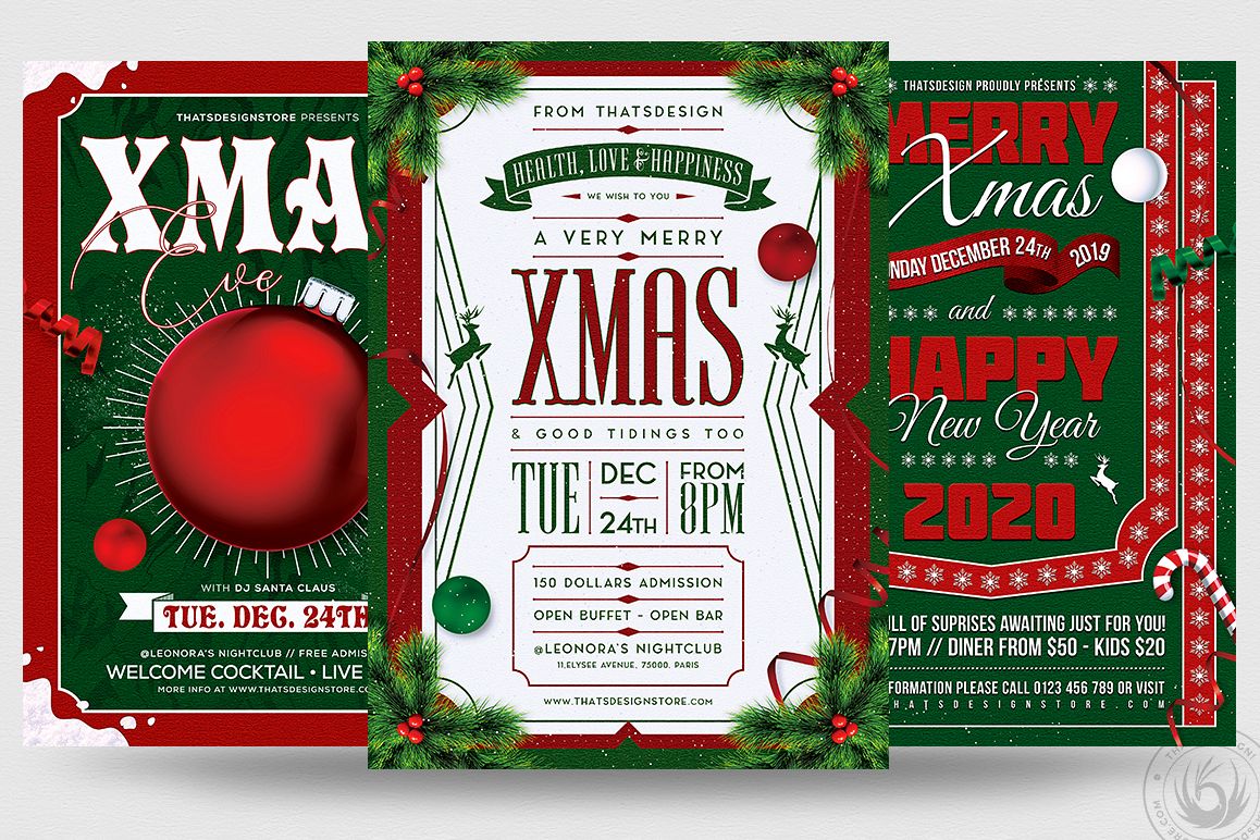 Christmas Eve Flyer Bundle example image 1