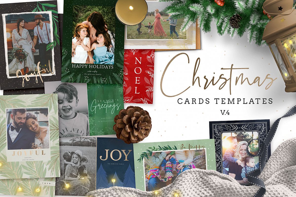 Christmas Card Templates v.4 example image 1