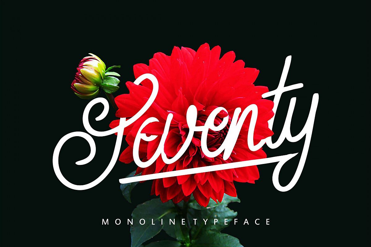 Seventy | Monoline Typeface example image 1