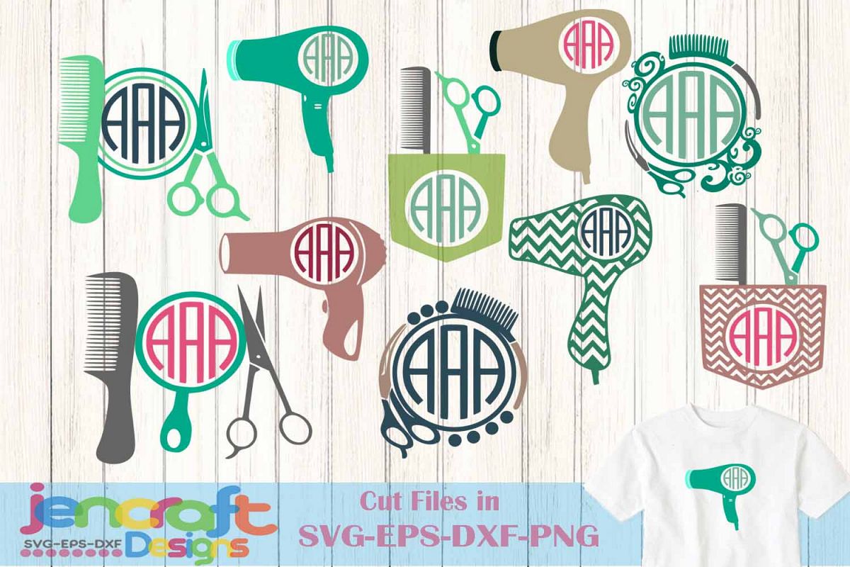 Download Hairdresser SVG, Hair stylist Monogram Design SVG, EPS, DXF (114559) | SVGs | Design Bundles