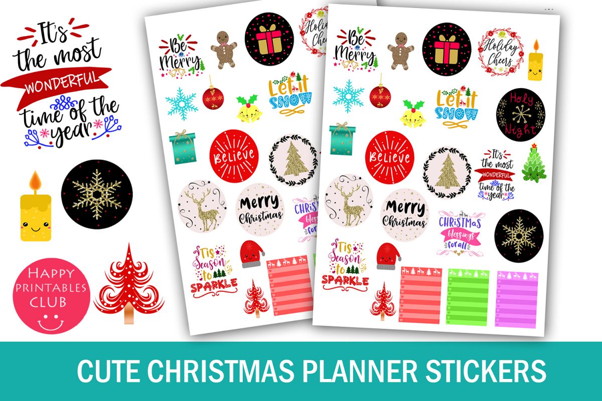 Christmas Planner Stickers-Holiday Planner Stickers example image 1