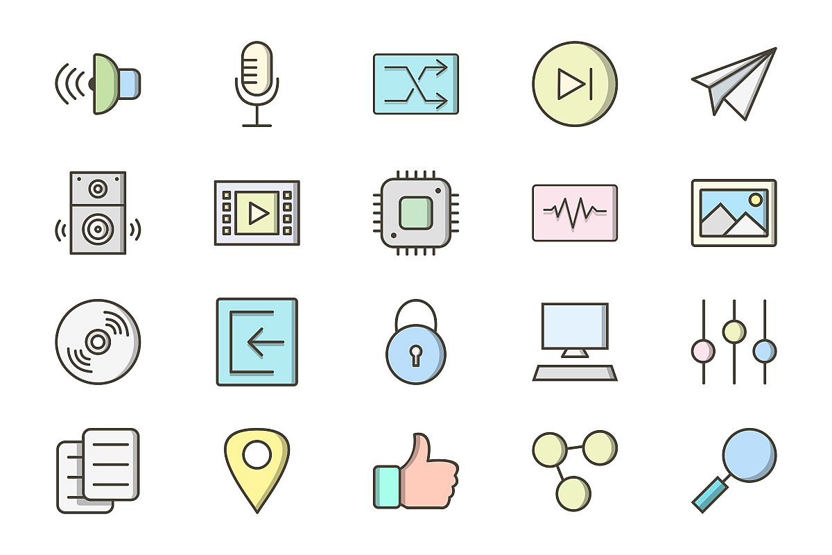 Set Of Multimedia Icons example image 1
