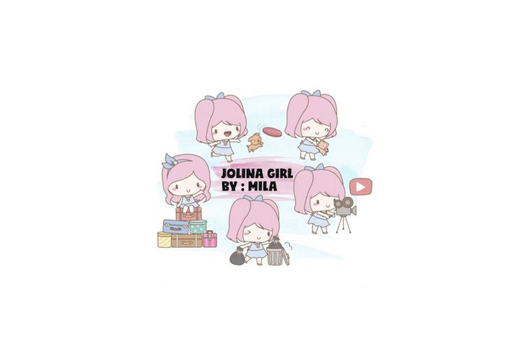 KAWAII GIRL JOLINA CLIPART BUNDLE PNG example image 1