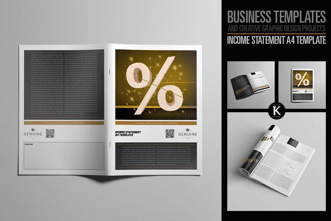 Income Statement A4 Template example image 1