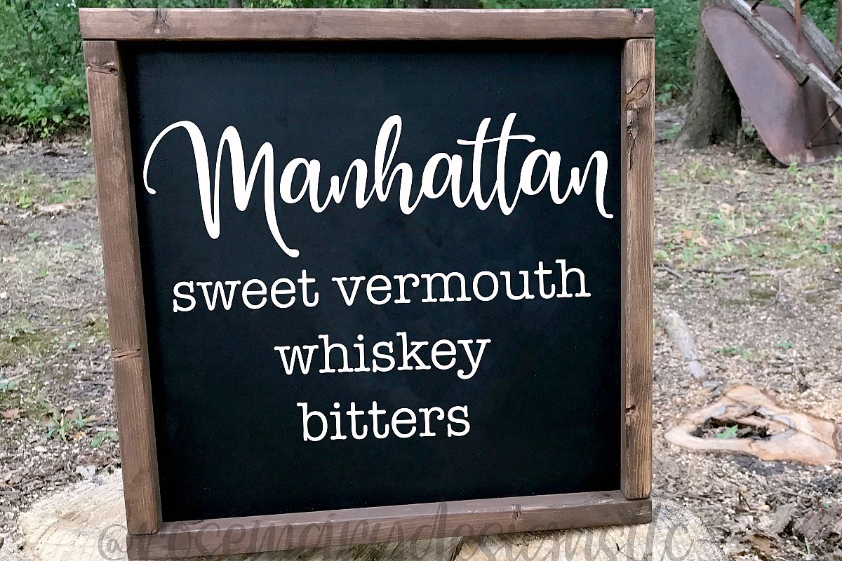 Manhattan Recipe SVG example image 1
