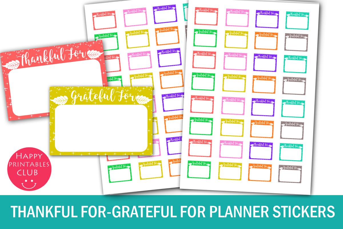 Thankful For Planner Stickers- Grateful For Planner Stickers example image 1