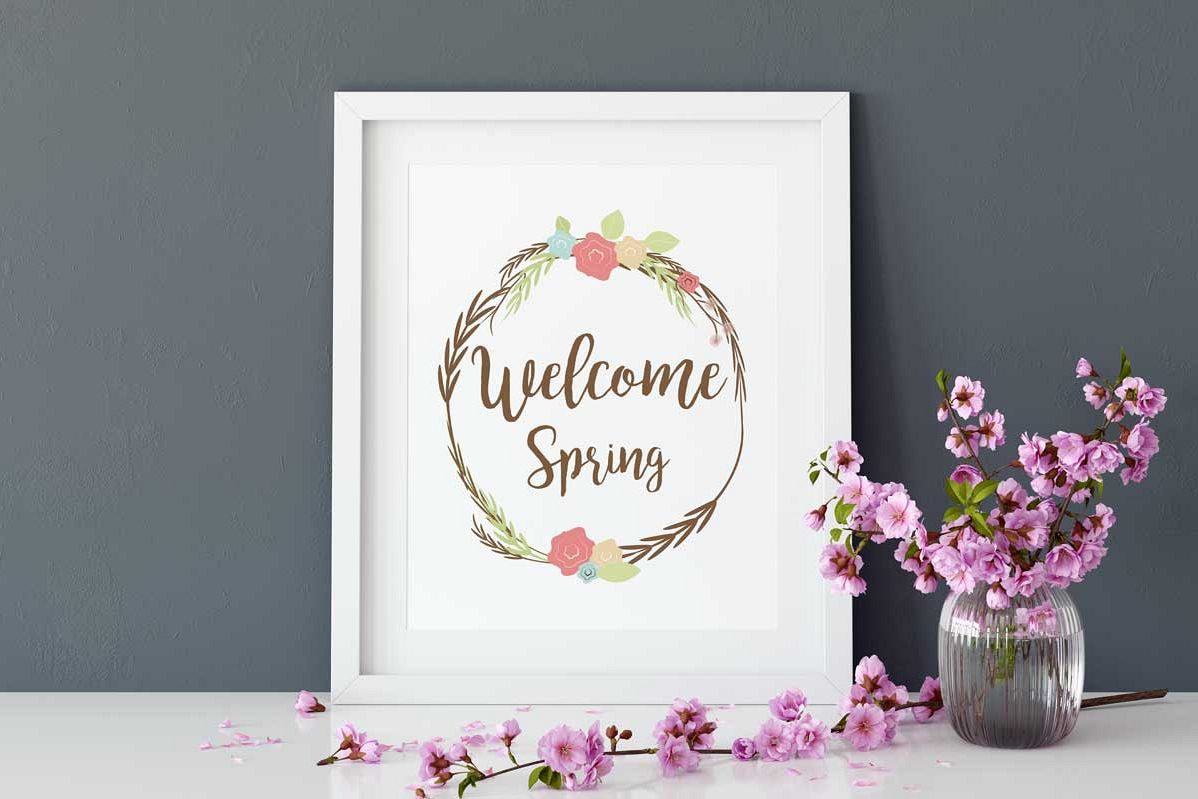 Welcome Spring Wreath example image 1