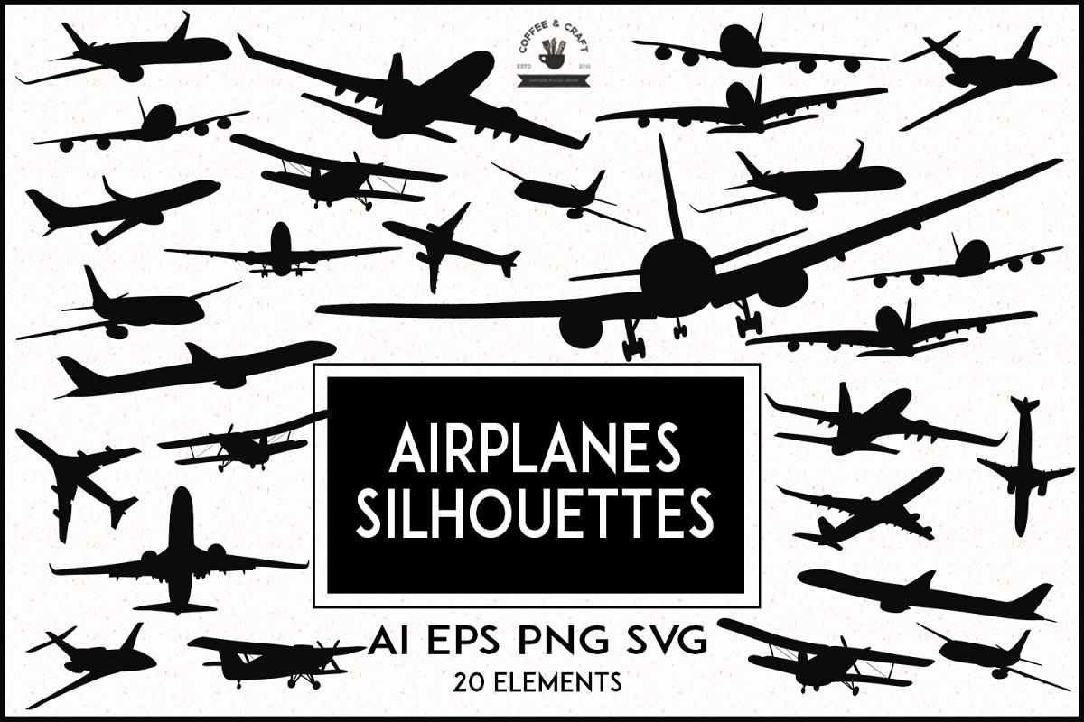 Airplanes Silhouettes example image 1