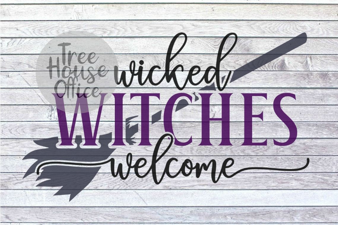 Wicked Witches Welcome Front Porch Sign SVG PNG JPG DXF example image 1