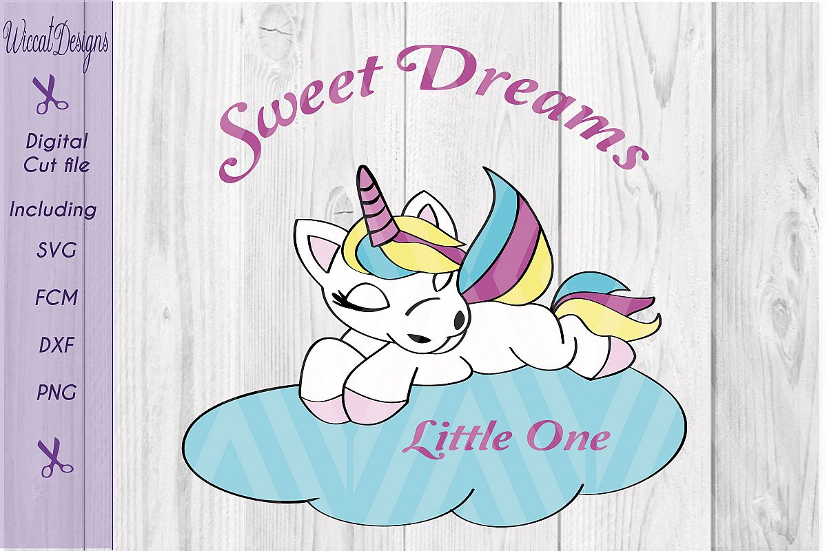 Download Baby Unicorn svg, sleeping unicorn, svg, dxf cut file, scanncut