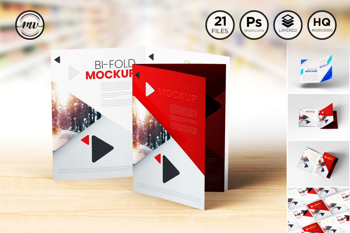 A4 Bifold Mockups V1 example image 1