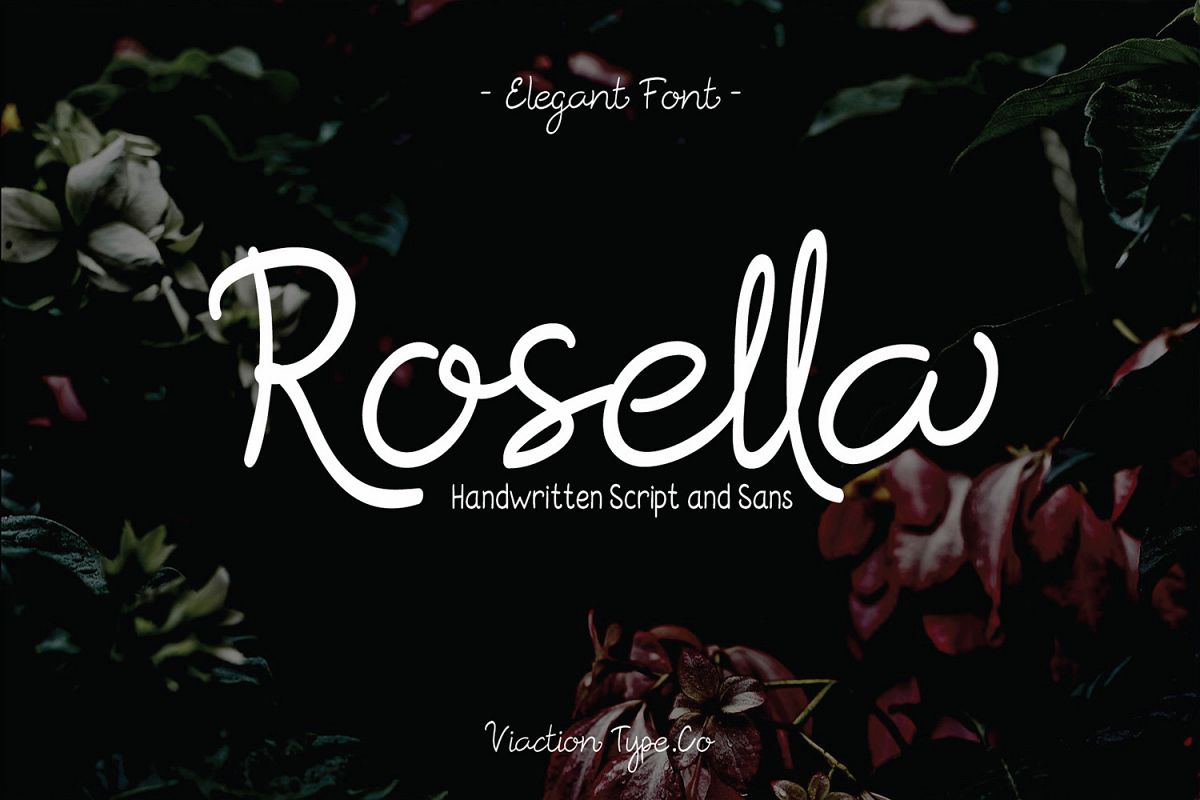 Rosella Script & Sans (Font Duo) example image 1
