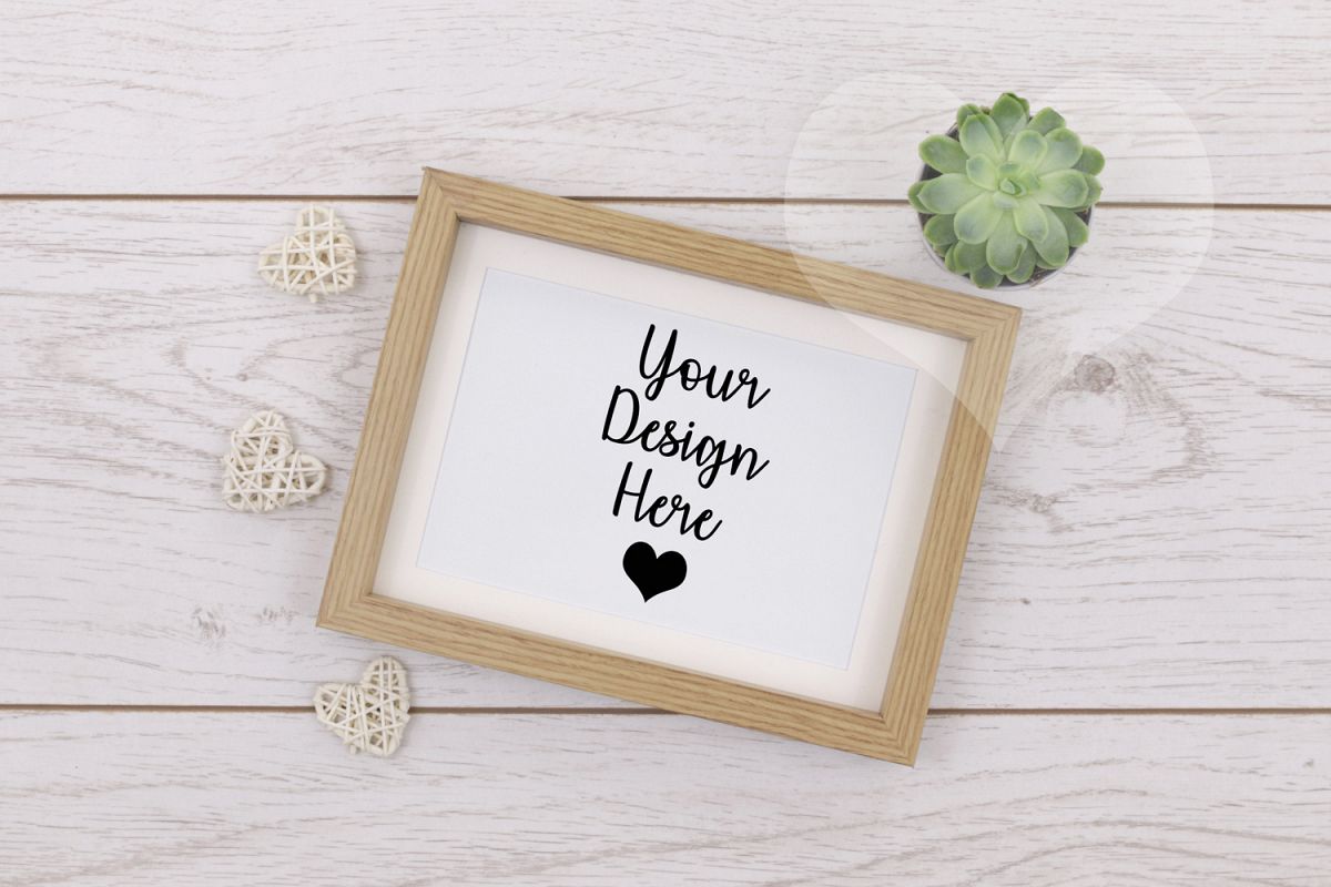 Styled Frame Mockup, Wood Frame Mockup, Styled Stock Photo example image 1