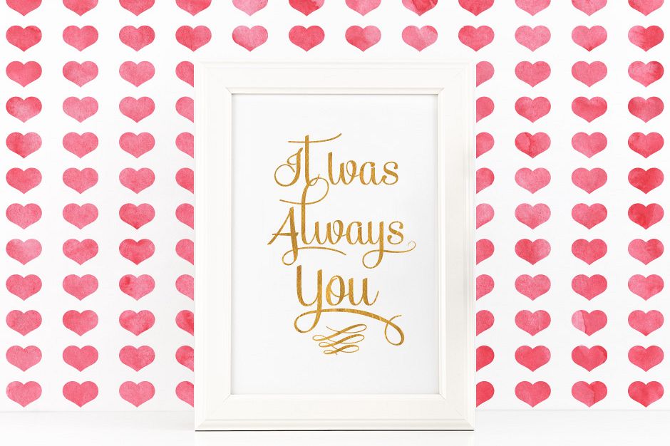 It Was Always You Poster to Print Inspirational Quote + SVG files example image 1