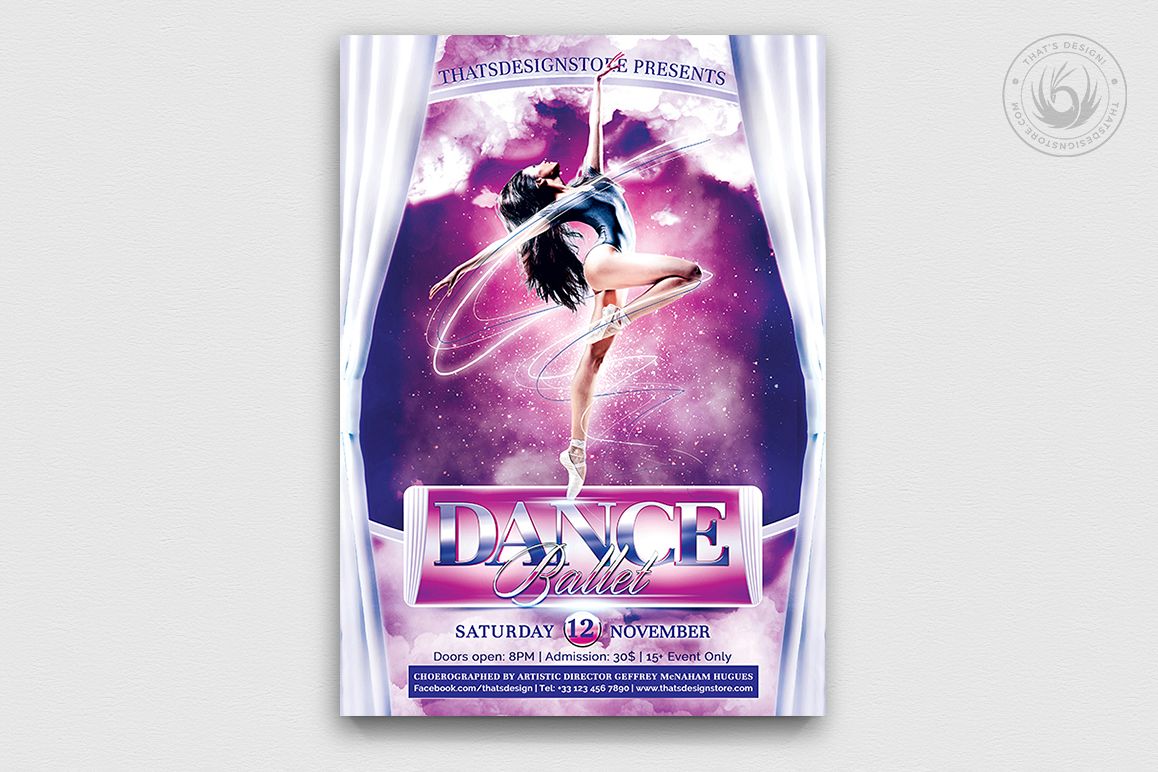 Dance Ballet Flyer Template V1 example image 1