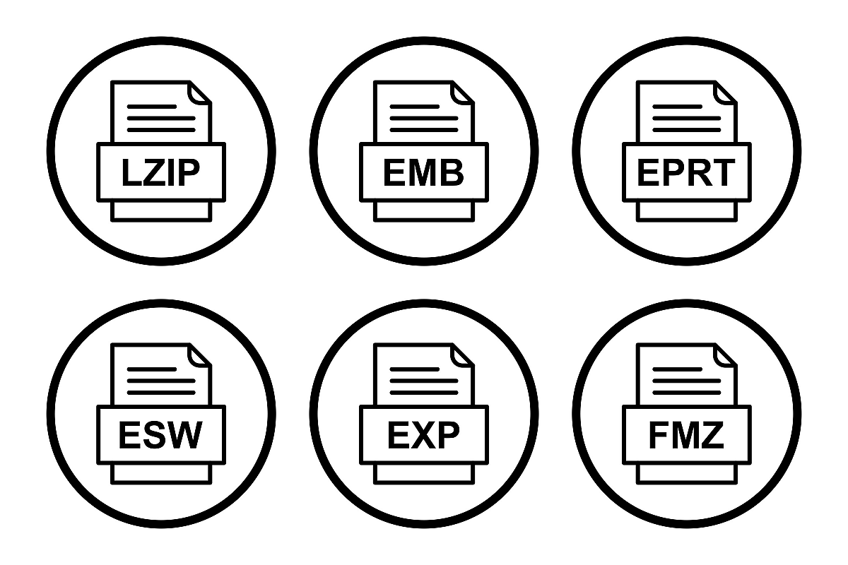 Set Of File Formats Icons example image 1