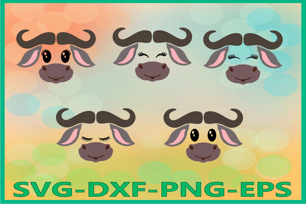 Buffalo face SVG, Safari Animal svg, Buffalo svg, bull svg example image 1