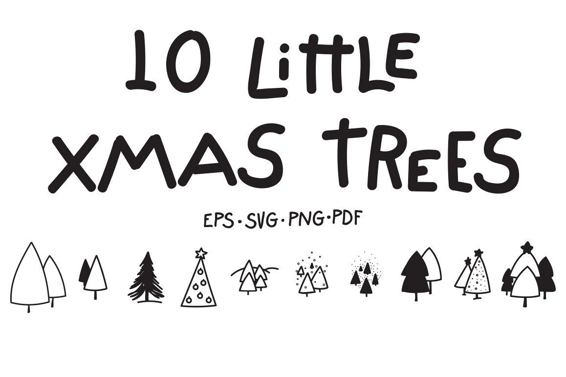 10 Little Xmas Trees example image 1