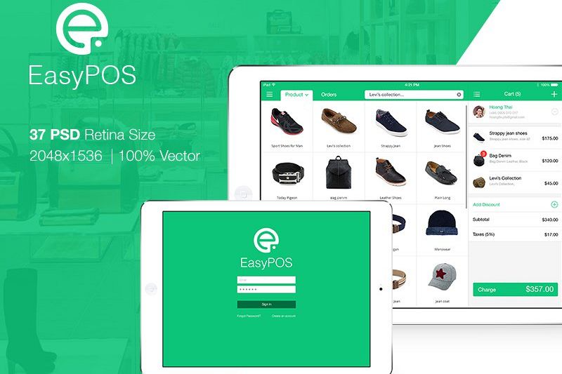 EasyPOS Touch Retails UI Graphic example image 1